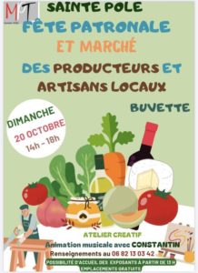 Fête Patronale de Sainte Pôle : Marché artisanal et de producteurs locaux