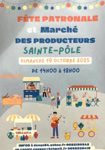 Marché local – Fête Patronale à Sainte Pôle (54)