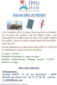 Salon du Livre à Bainville-aux-Miroirs